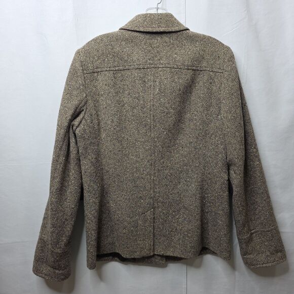 Banana Republic Blazer Womens M Brown Wool Tweed Jacket Lined Sport Coat Preppy - Picture 2 of 11